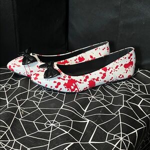 Stylish Red and White Women's Flats